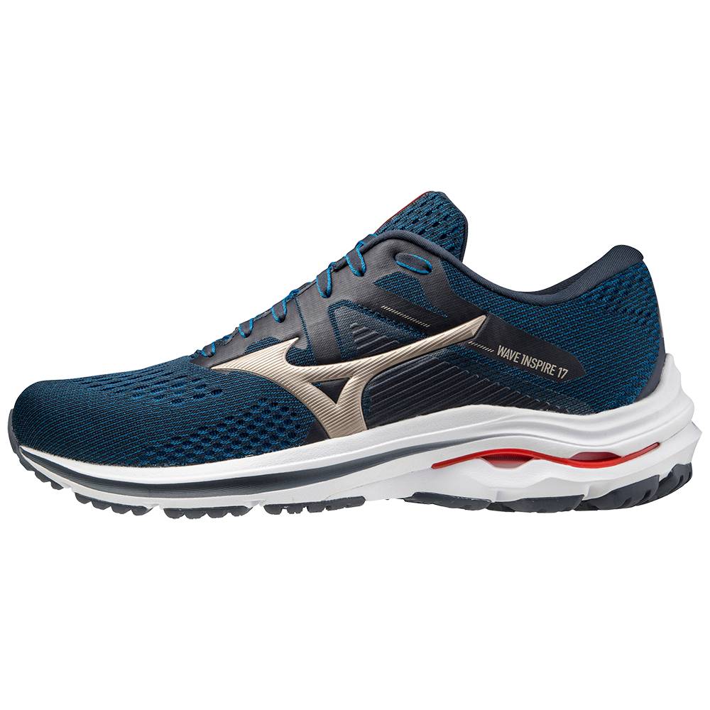 Sapatilhas Running Mizuno Wave Inspire 17 - Homem - Azul Marinho - GDKQZ2639